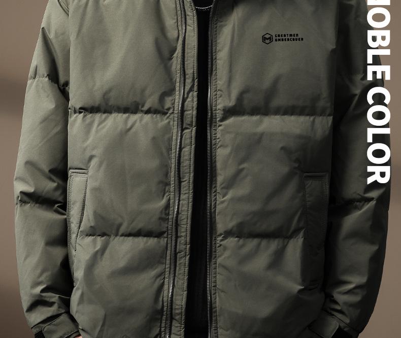 Luxuriöse Herren Retro 90er Winterjacke mit Daunenfüllung - Warm, Locker und Vielseitige Oberbekleidung