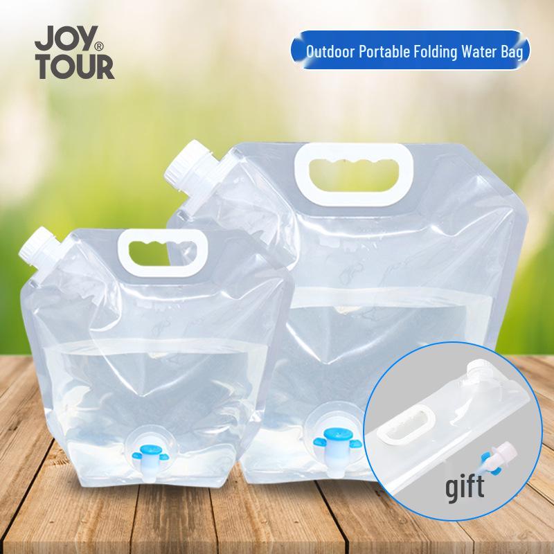 Portable Foldable Water Storage Bag for Hiking, Cycling, Mountaineering & Camping - Large Capacity Handheld Outdoor Water Bag 5L