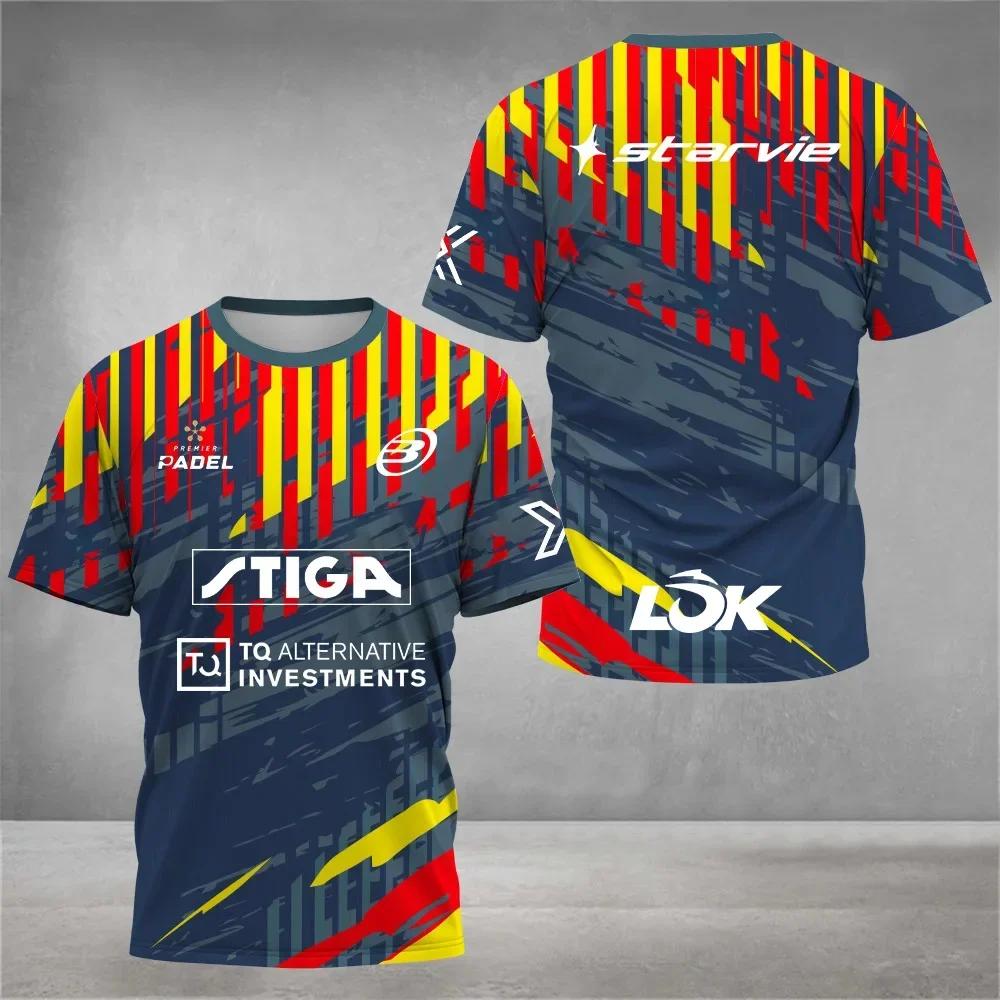 Moda Nuova Maglietta da Tennis Uomo Asciugatura Rapida Estate Larga Abbigliamento Padel Esterno Badminton Corsa Magliette Sportive Manica Corta Top