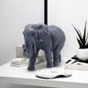 Resin Elephant Sculpture Luck and Wealth Symbol For Desk and Cabinet Decors