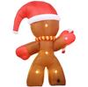 Inflatable Gingerbread Man Cookies StarryLights 240 Cm - a Large, Christmas Decoration for the Garden and Home