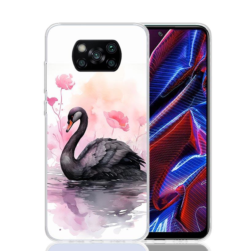

Black Swan Noble Phone Case For Xiaomi Poco X7 X6 X5 Pro F7 Ultra Redmi 15C 15 13 13C 12 12C 10 10A 10C 9 9A 9C 9T Cover Poco X7 Xiaomi Poco F7 Ultra