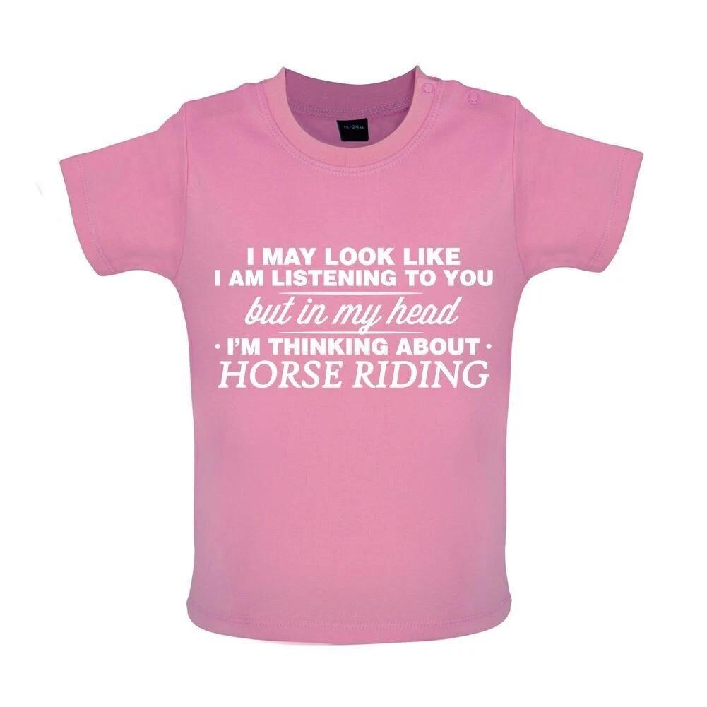 

In My Head I Ride Horse - Baby T-Shirt / Baby Dress - Horses Jockey Race 150