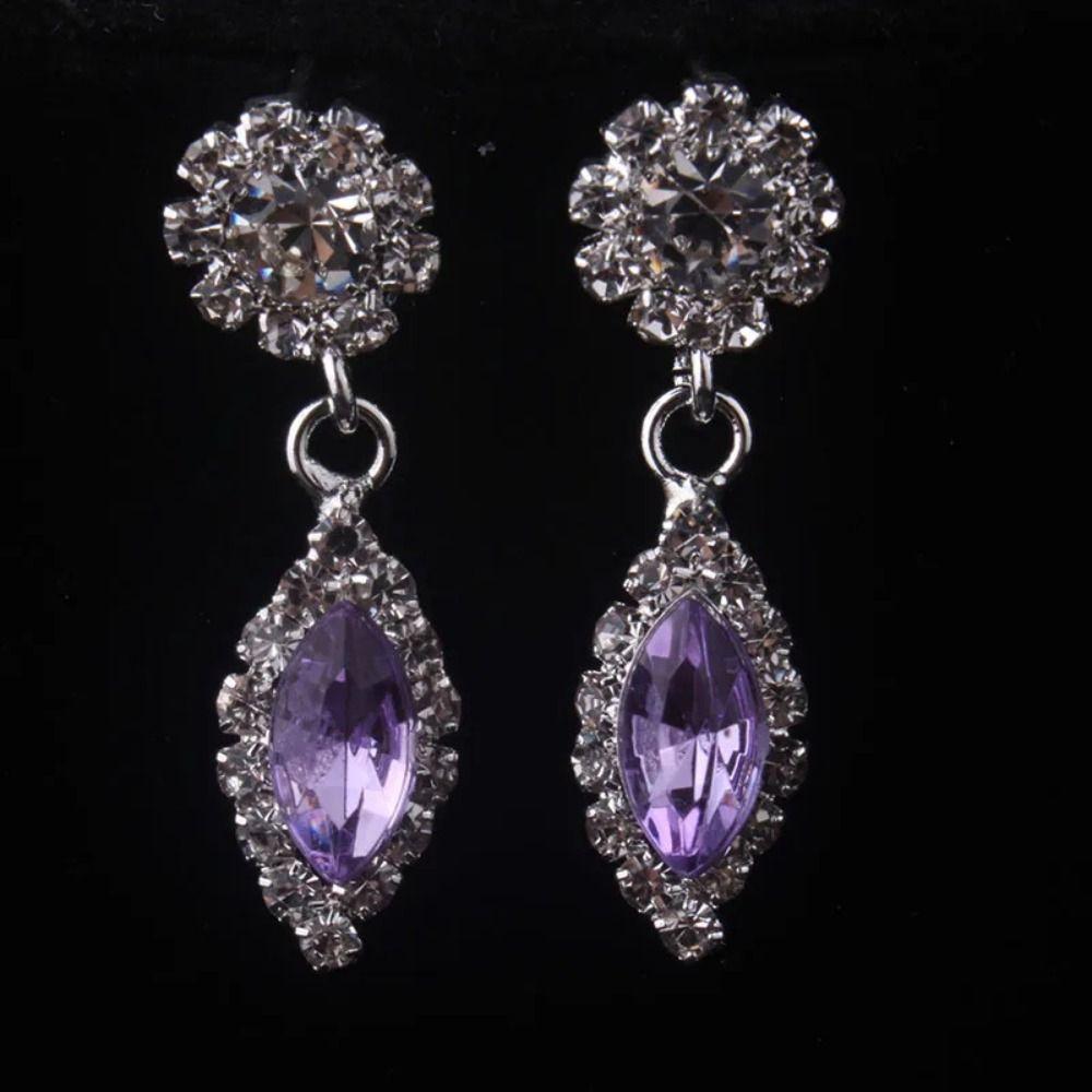 Colar Brincos com Franjas Conjunto de Três Peças Cristal Joias de Luxo com Strass Gargantilha para Mulheres