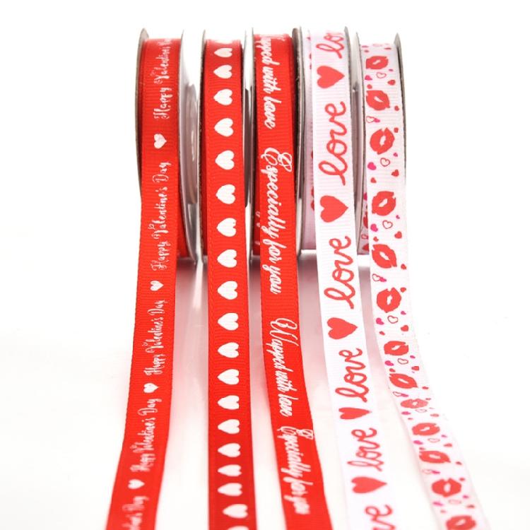 Valentines Ribbon Ribbon For Wreaths Flowers Bouquets Heart Ribbon For Gift Wrap
