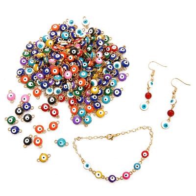 10 Stück Metall Emaille Eye Charms Anhänger für Ohrring Armband DIY Schmuckherstellung Zubehör