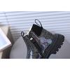 New Children's Fashion British Style Ankle Boots Boys Side Zipper Versatile Martin Boots Girls Soft Sole Fleece-Lined Fashion Boots
