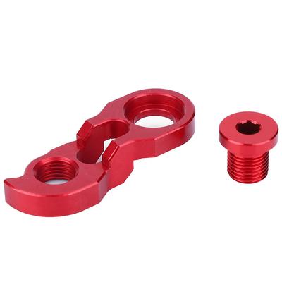 1 Set Aluminiumlegering Achterderailleurhanger Verlengstuk voor Racefiets Mountainbikesrood