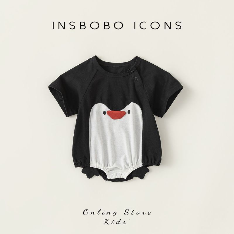 Insbobo Baby Clothes Summer Thin Style Boy Romper Infant Jumpsuit 2025 Summer Outfit Children s Trendy Clothing Black 73cm