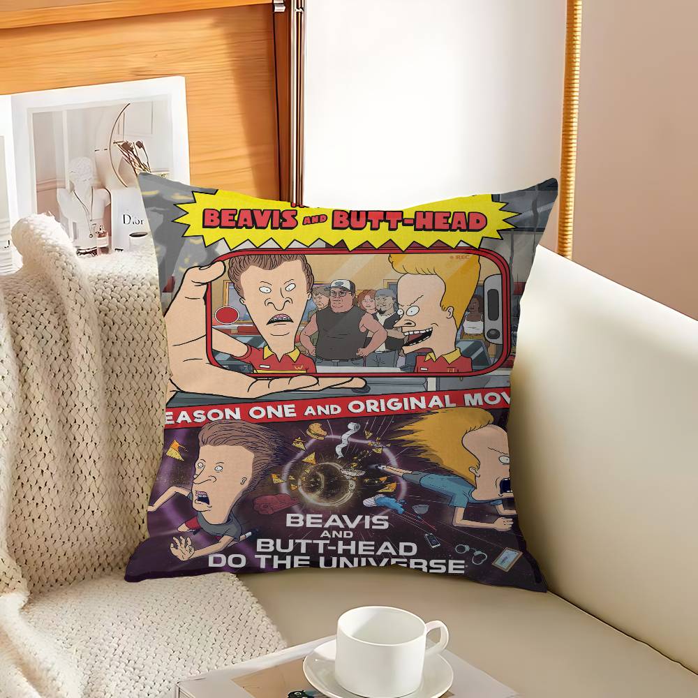 Anime B-Beavis A-And B-Butthead 45*45cm Cushion Cover Pillow Cover Decor Pillowcase Home Pillowcase for Couch Pillow