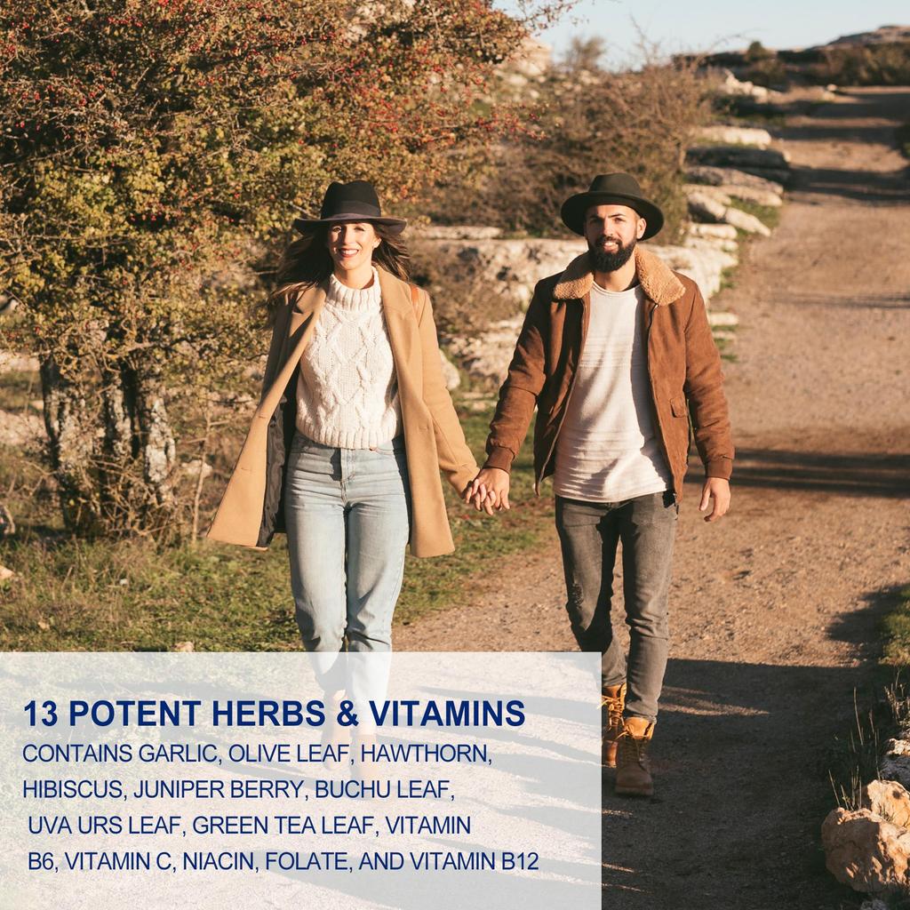 Blood Pressure Support - with Hawthorn and Hibiscus- Natural Supplement Healthy Heart Brain Immune Blood Vessels Flow Blood Pressure Cholesterol