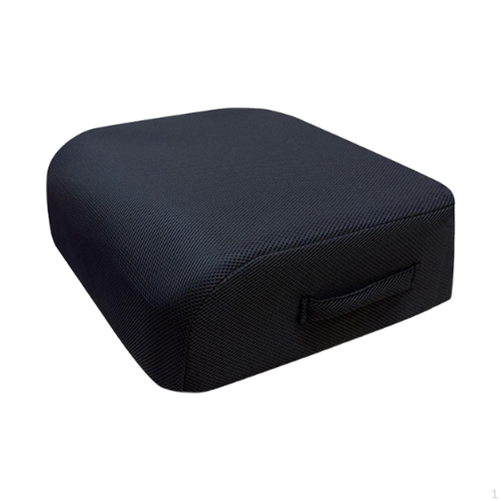 

Office Chair Seat Cushion Pad Black 46x40x15cm Extra Thick Portable Handle Mesh Pillow for
