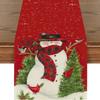 Christmas Table Runner Santa Tree Print 2026 New Year Party Festive Dining Table Decor Xmas Tablecloth