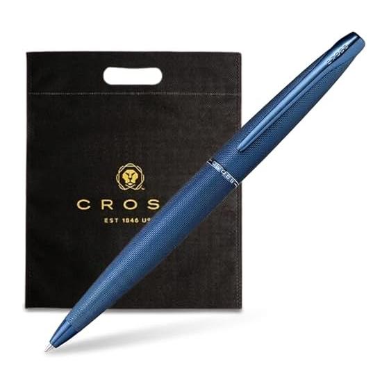 CROSS ATX Dark Blue Ballpoint Pen, Medium Point, Oil-Based Ink, Luxury Gift for Graduation, Promotion