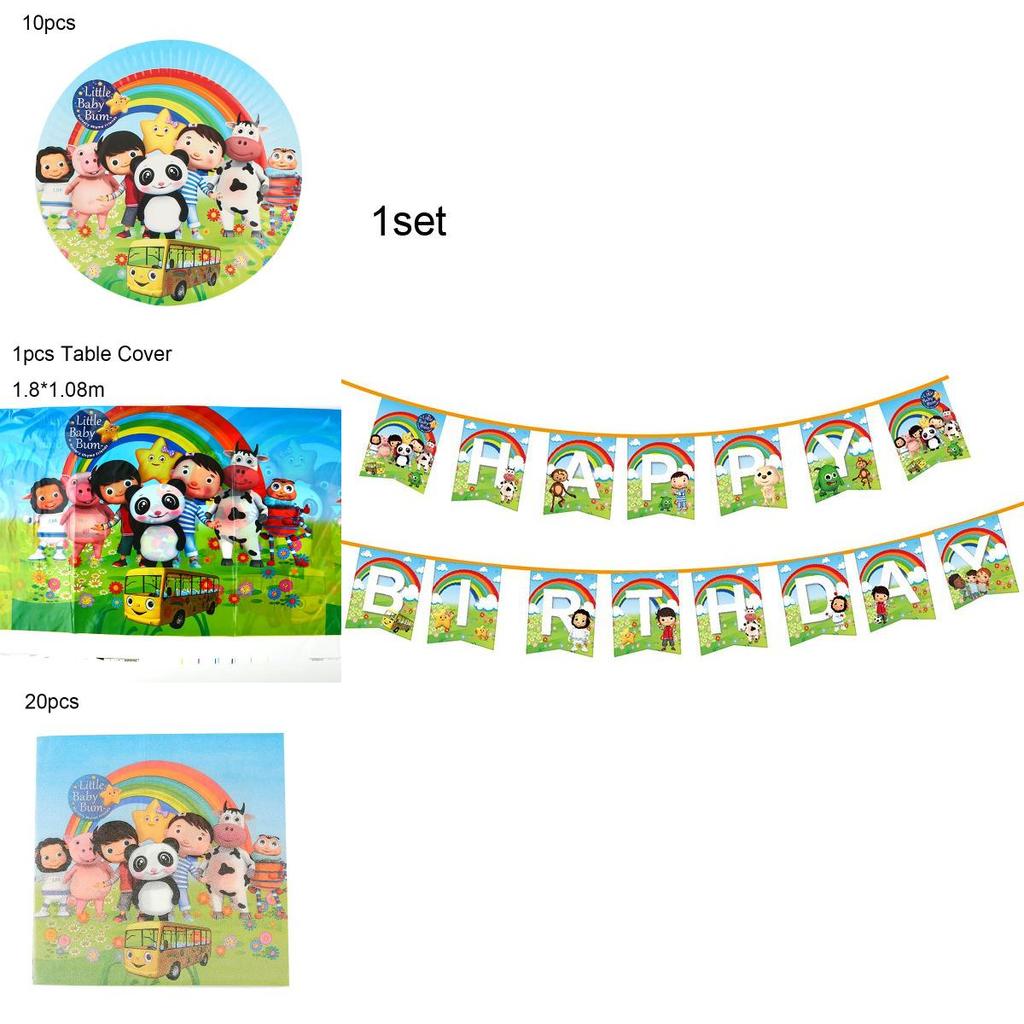 Little Baby Bum Theme Birthday Party Supplies With Festive Tableware And Decor