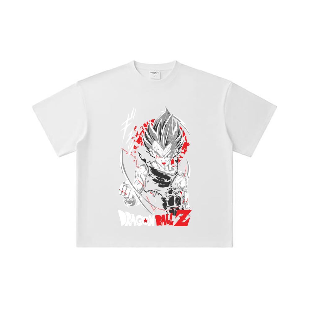 260 GSM Double Yarn 32 Count 100% Cotton Dragon Ball V60 Majin Vegeta Print Unisex Heavy Cotton T Shirt