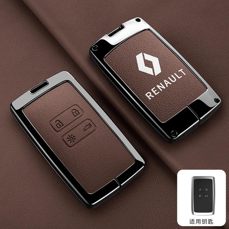 

Hub Caps New Leather Car Remote Key Case Cover For Renault Koleos Captur Kadjar Megane Clio Talisman Scenic Arkana Zoe For Dacia