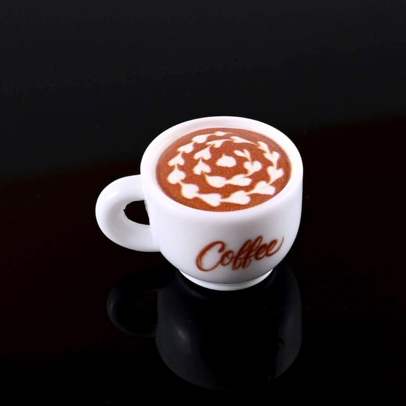 Elegant Resin Coffee Cup Set French Style Dollhouses Decors For Realistic Afternoon Coffee Cup Scene 36 Pieces