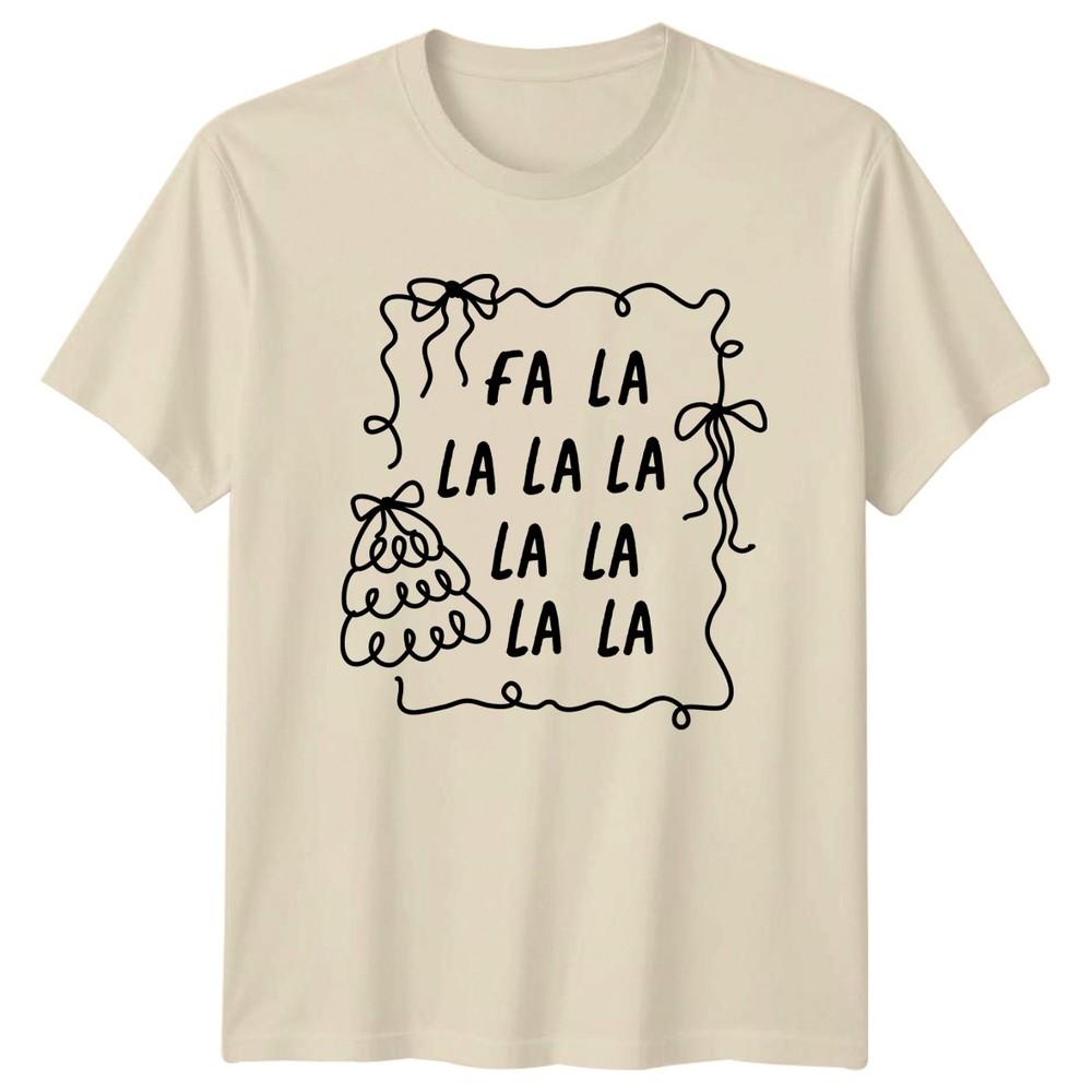 Fa La La La Christmas Holiday Unisex Graphic Tee Unisexs Unisexs Top