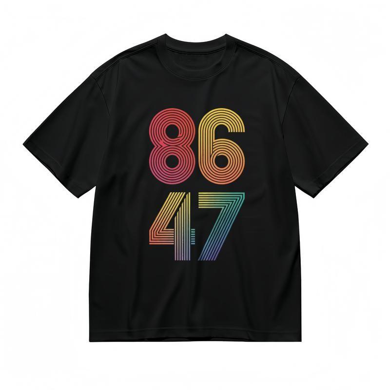 

Women s Fashion Comfy Classic T-Shirt Rainbow Digit Abstract Graphic Design Tee 2XL