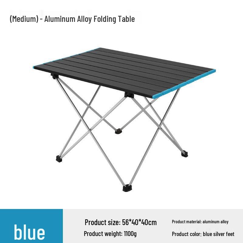 Ultralight Aluminum Folding Camping Table & Chairs - Available In Large, Medium, Small Sizes for Outdoor Picnic and Barbecue.