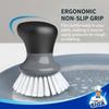 MR.SIGA Multicolor Kitchen Brush (Pack of 2) Palm Brush, Gray