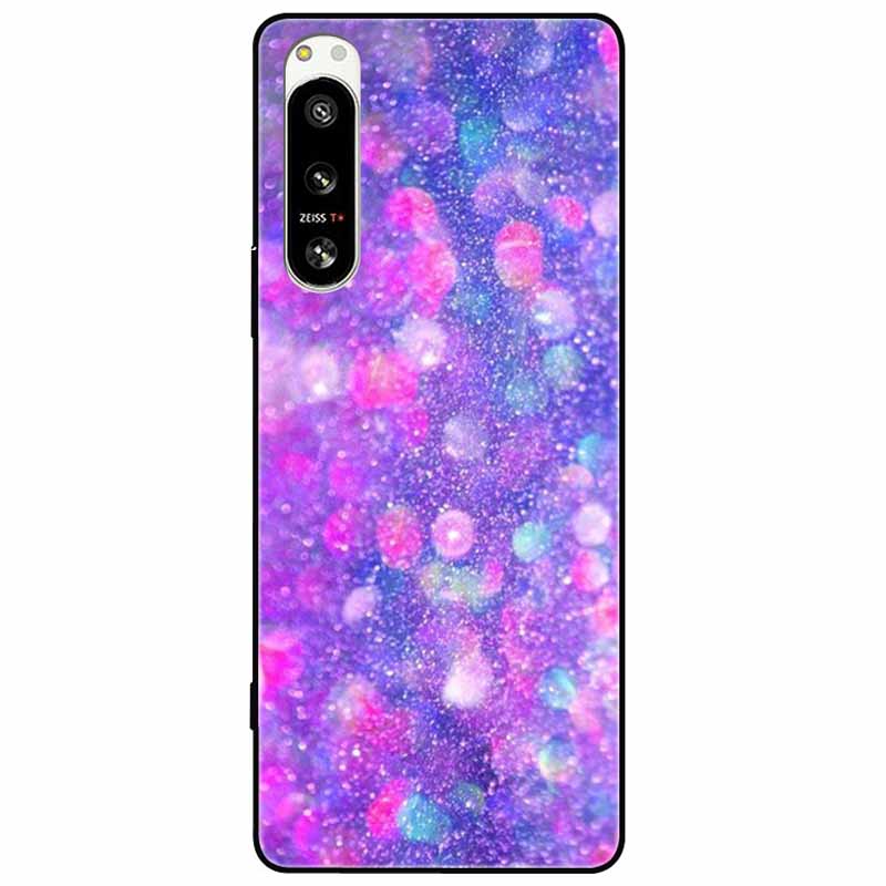 For Sony Xperia 5 IV / 10 IV Case 10IV Soft Black Silicone Forest Painted Phone Back Covers For Sony Xperia 1 IV Case TPU Coque