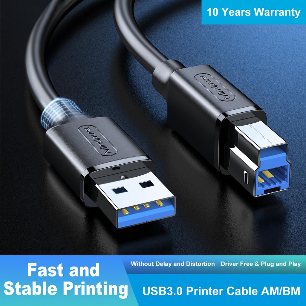 MINDPURE US102 2m USB3.0 Male to USB Type-B Male Printer Cable HD Printing Cord