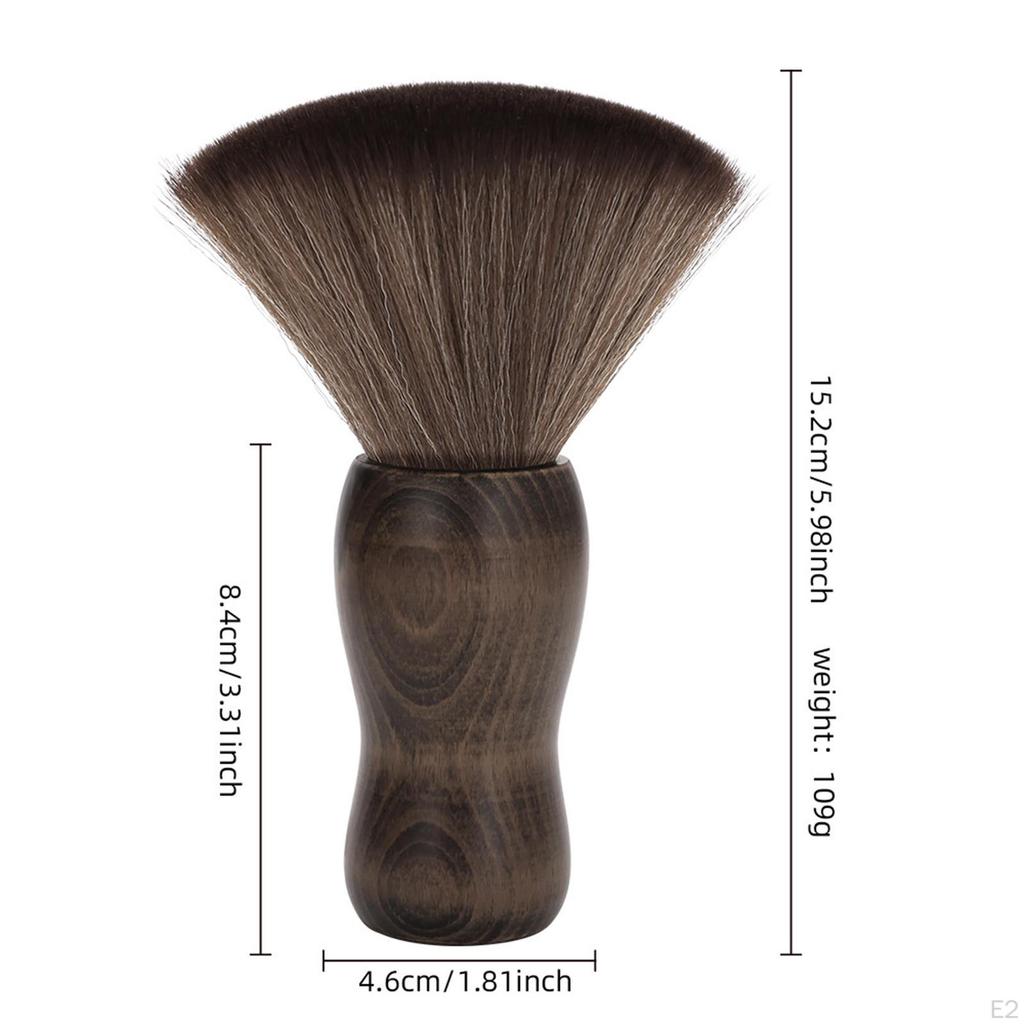 15cm Barber Neck Duster Brush Facial and Hair Remover Accessories Multipurpose Wooden Handle