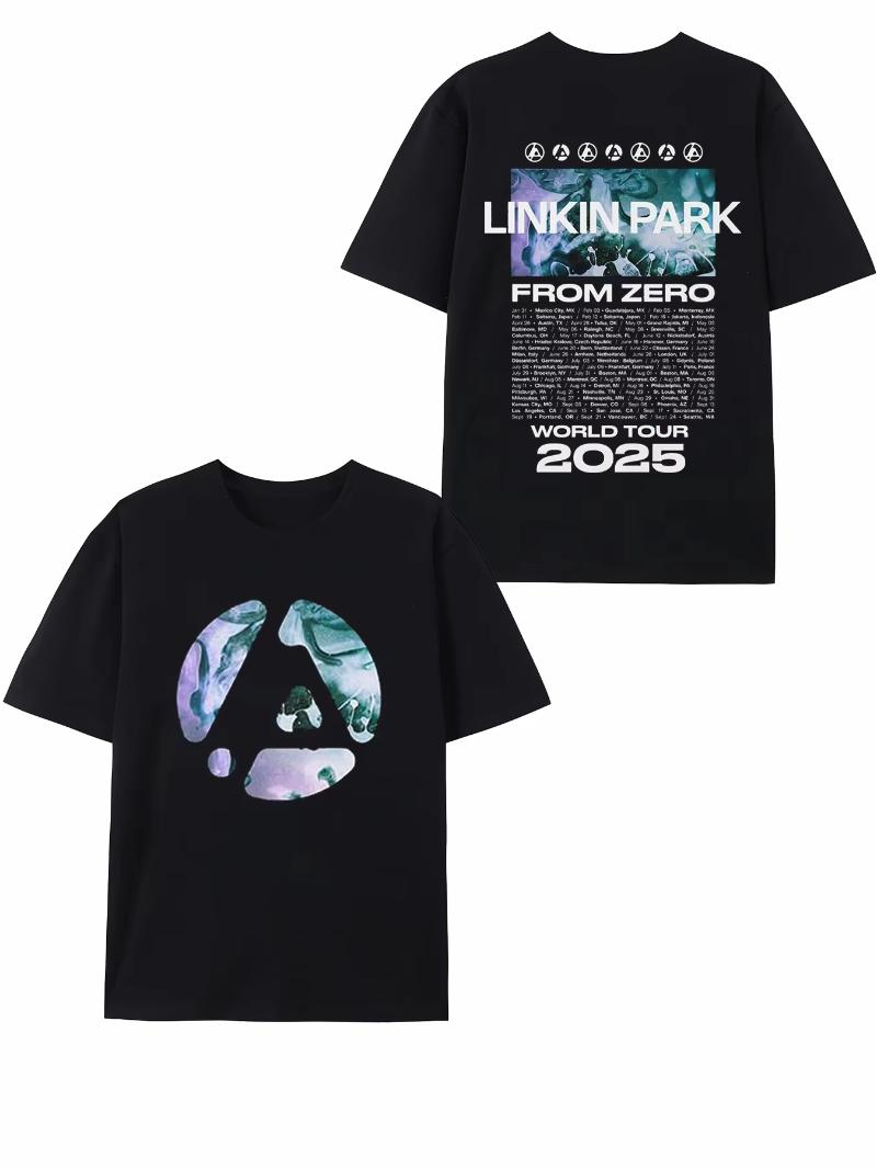 

2025 Linkins Park From Zero Мерч Спиральный Тур Принт Футболка Принт Мужская Футболка Топ Летняя Одежда Мужская Женская Футболка Хип-Хоп S