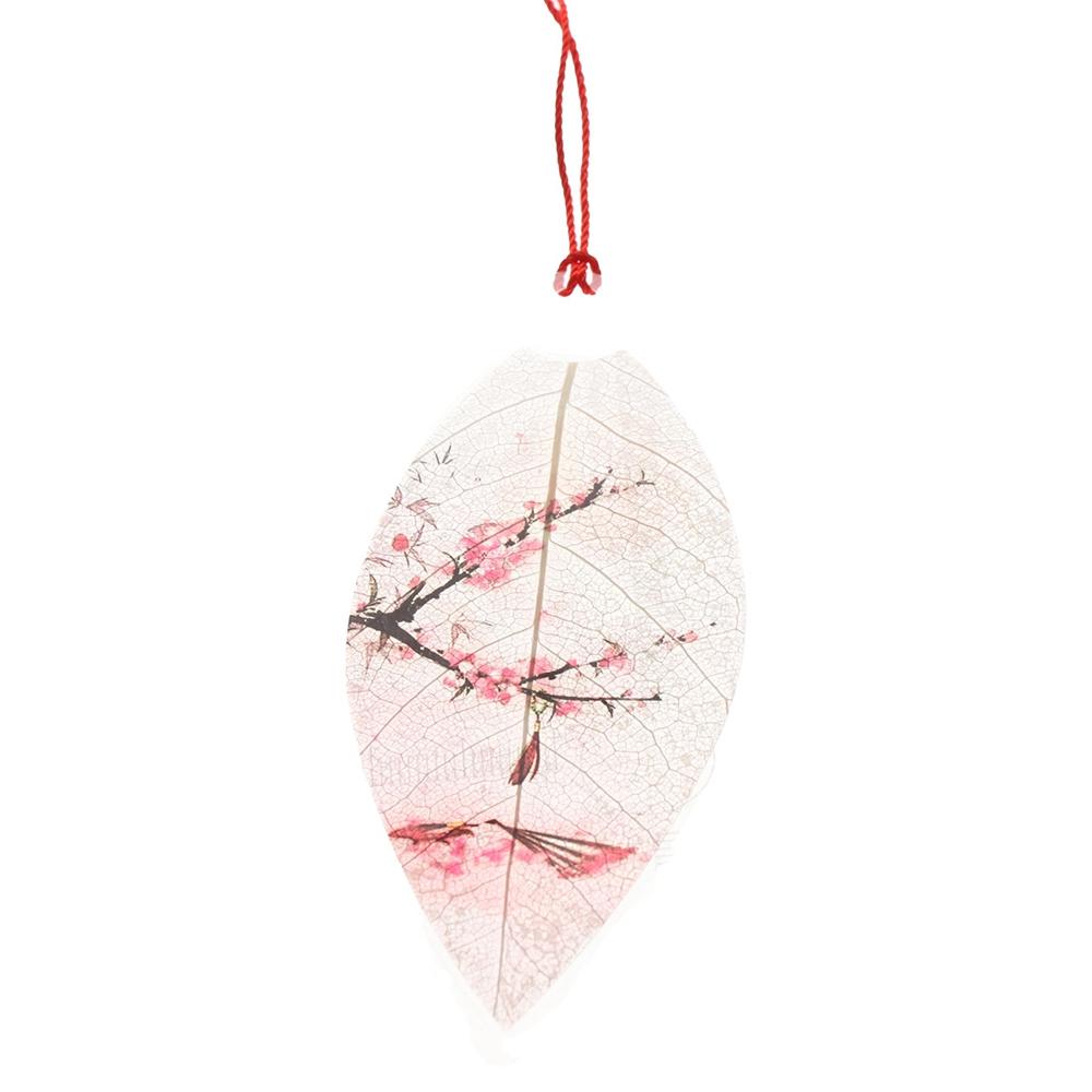 Archaic Landscape Pretty Aesthetic Tassel Leaves Bookmark Bookmarks Paper Cilp Leaf Vein Bookmark