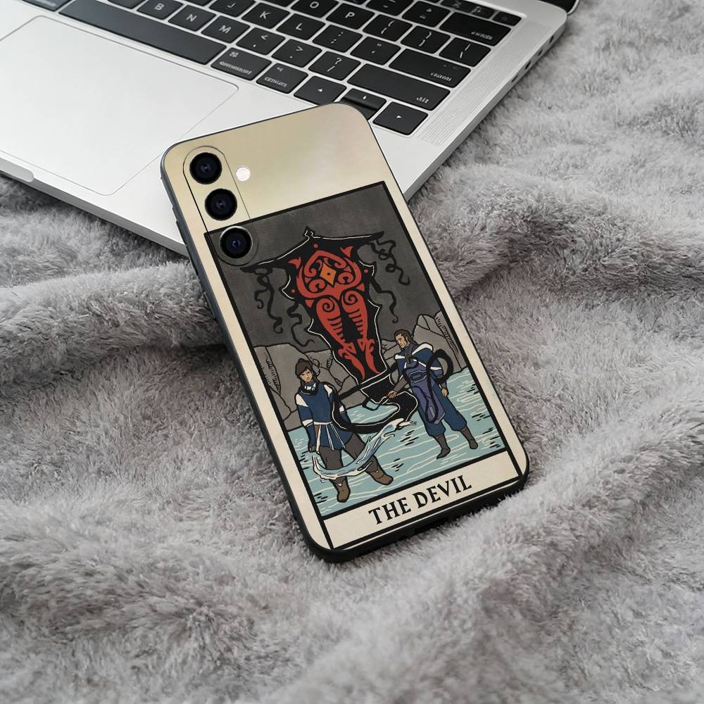Avatar Tarot Black Soft Silicone Phone Case for Samsung Galaxy A73, A71, A72, A70, A53, A52, A51