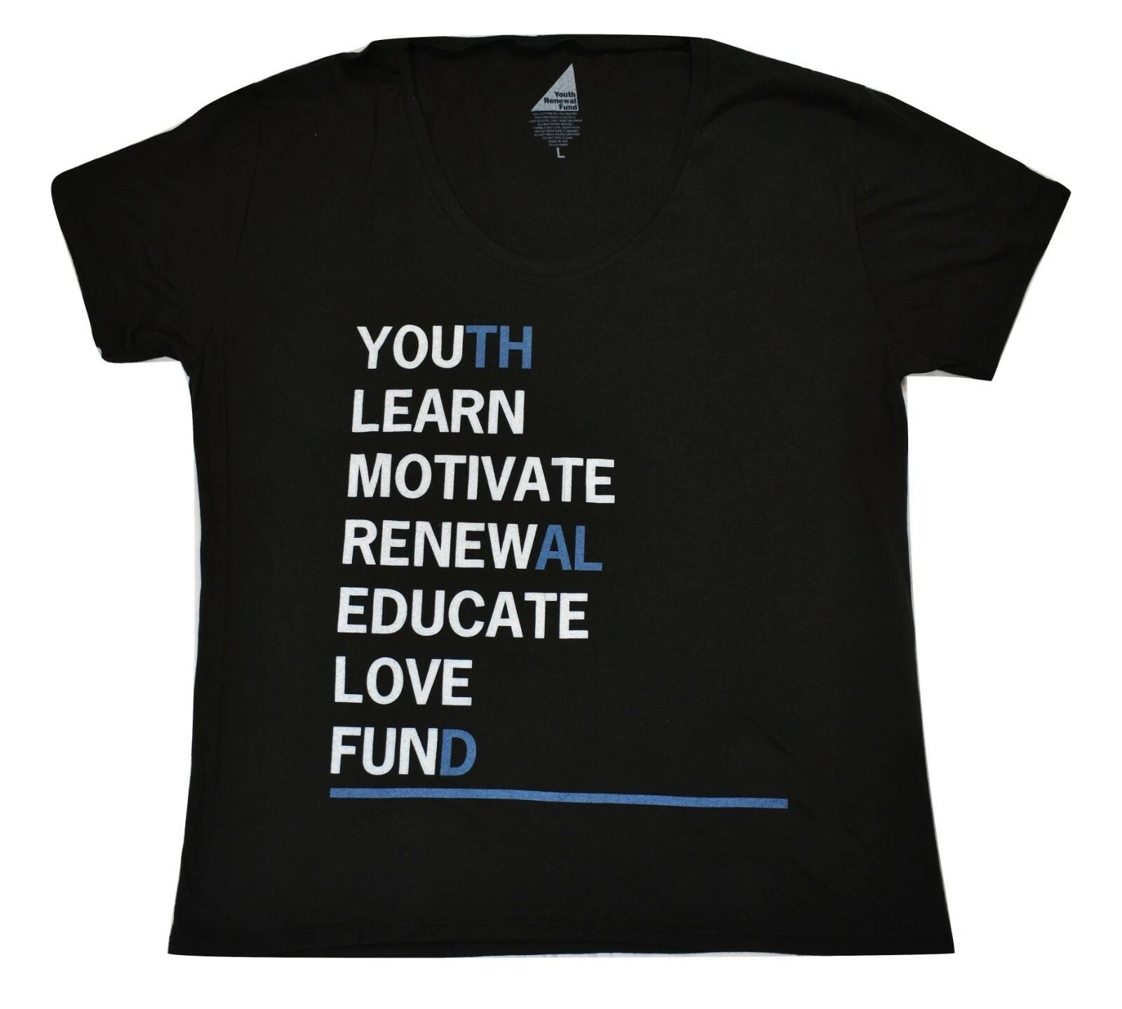 Junk Food Womens Youth Learn Motivate Renewal Educate Love Fund Shirt New L S