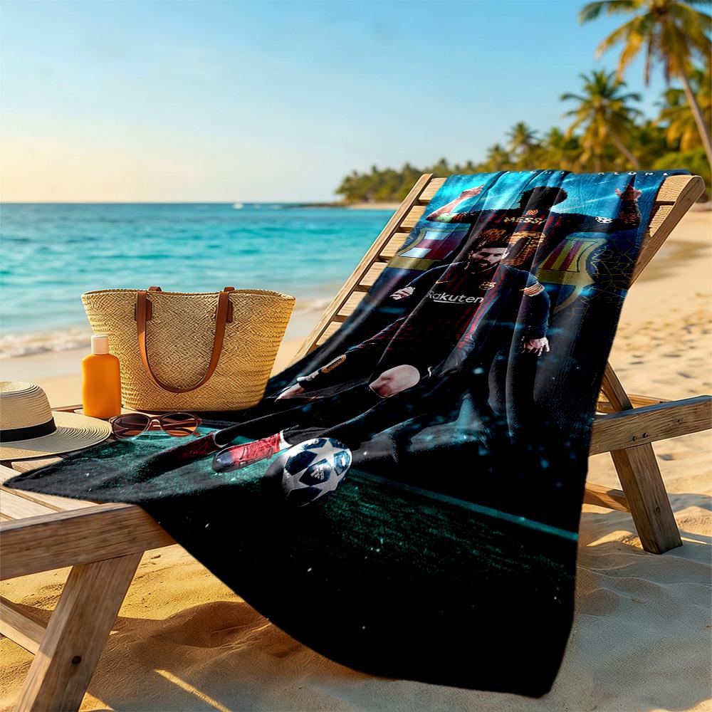 Messi Beach Towel Soft Durable Quick-Dry Comfortable Lightweight Ideal for Travel, Outdoor, Swim, Pool, Yoga, Surf, Camping, Hiking, Gym, Gift, Holida