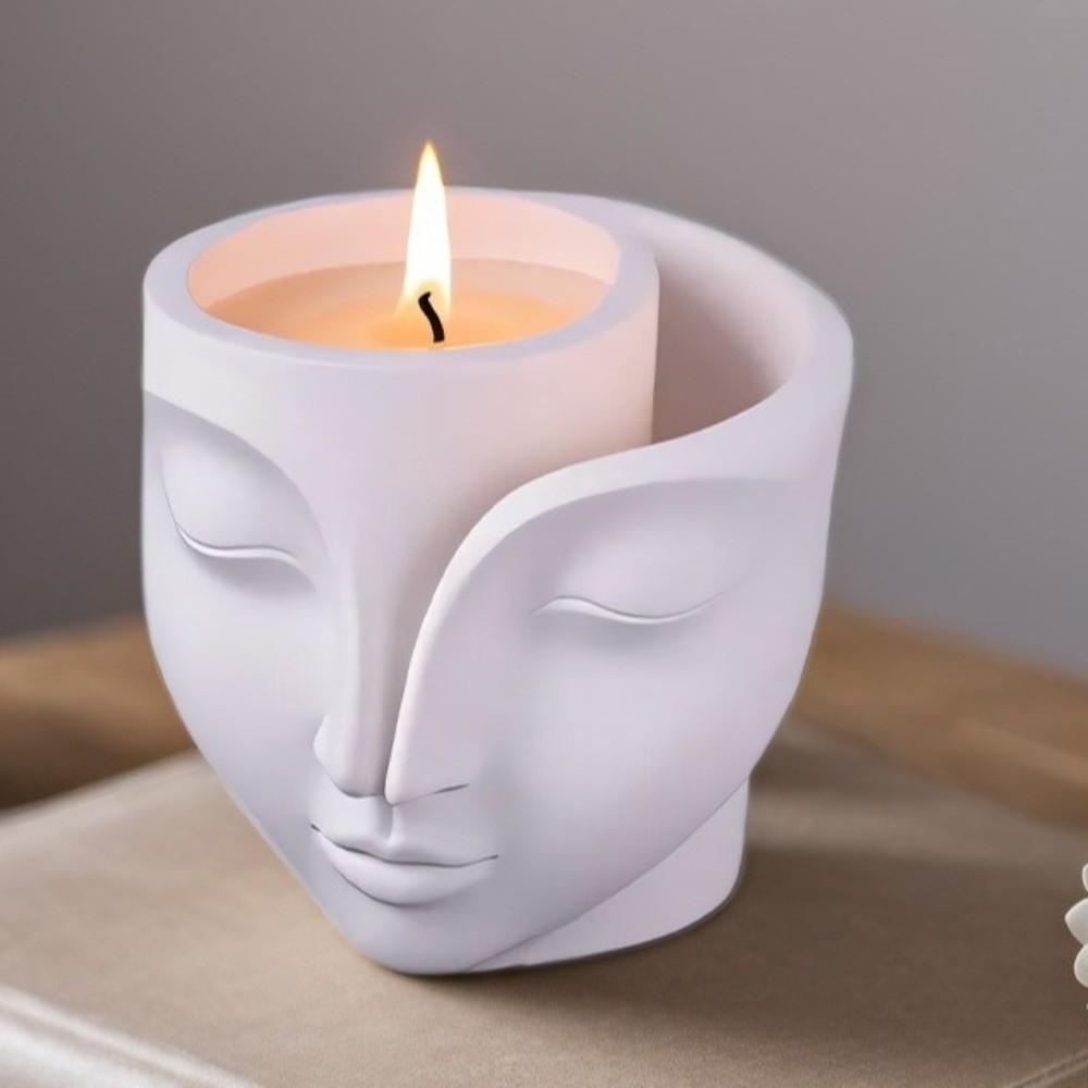 Heat Resistant Face Planter Mold Flexible Flower Pot Mold Unique Silicone Candy Mold  Craft Making