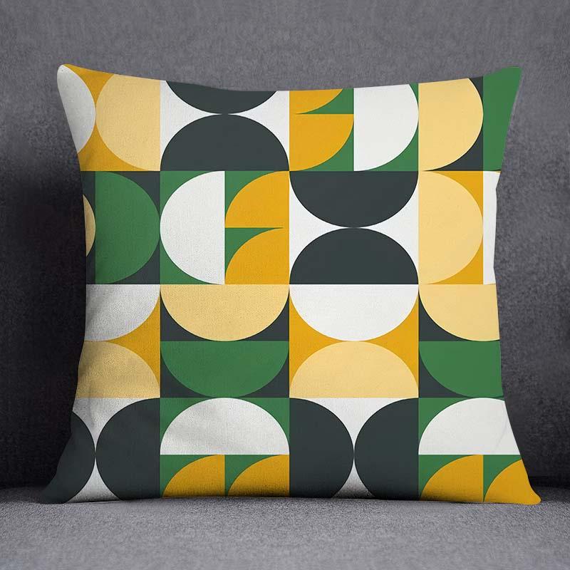 Semicircle Combination Series Pattern Decorative Pillowcase Square Pillowcase Home Office Decoration (45cm*45cm)