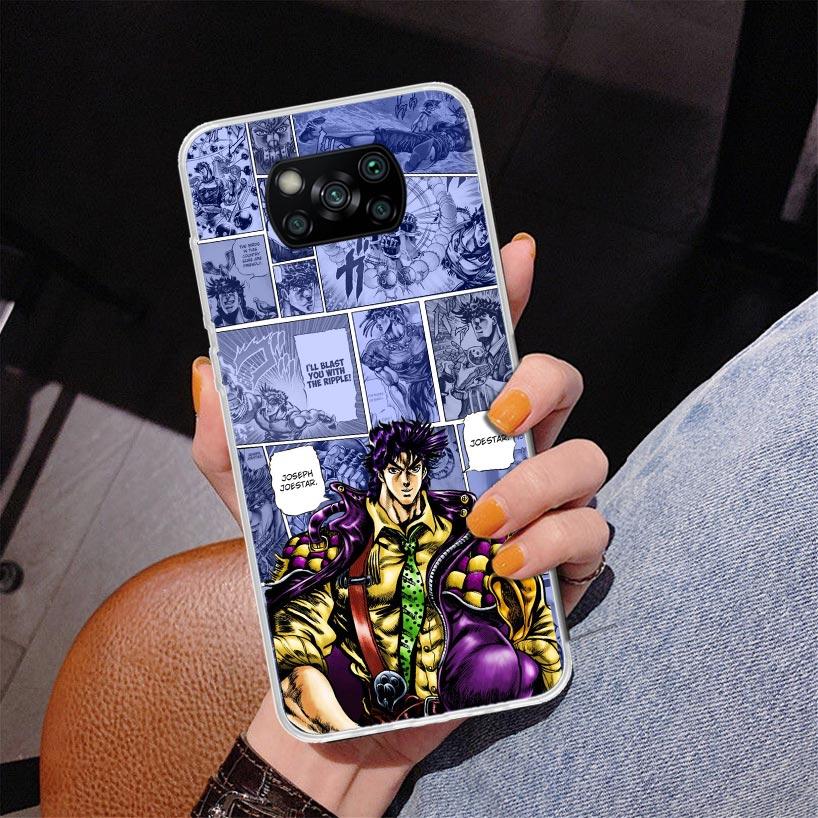 JoJo Bizarre Adventures Anime Phone Case For Xiaomi Poco X7 X6 X5 Pro F7 Ultra Redmi 15C 15 13C 13 12C 12 10 10A 10C 9 9A 9C 9T