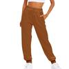 Joggers Unisex a Vita Alta Multicolore in Pile con Polsini Larghi per Tempo Libero & Sport