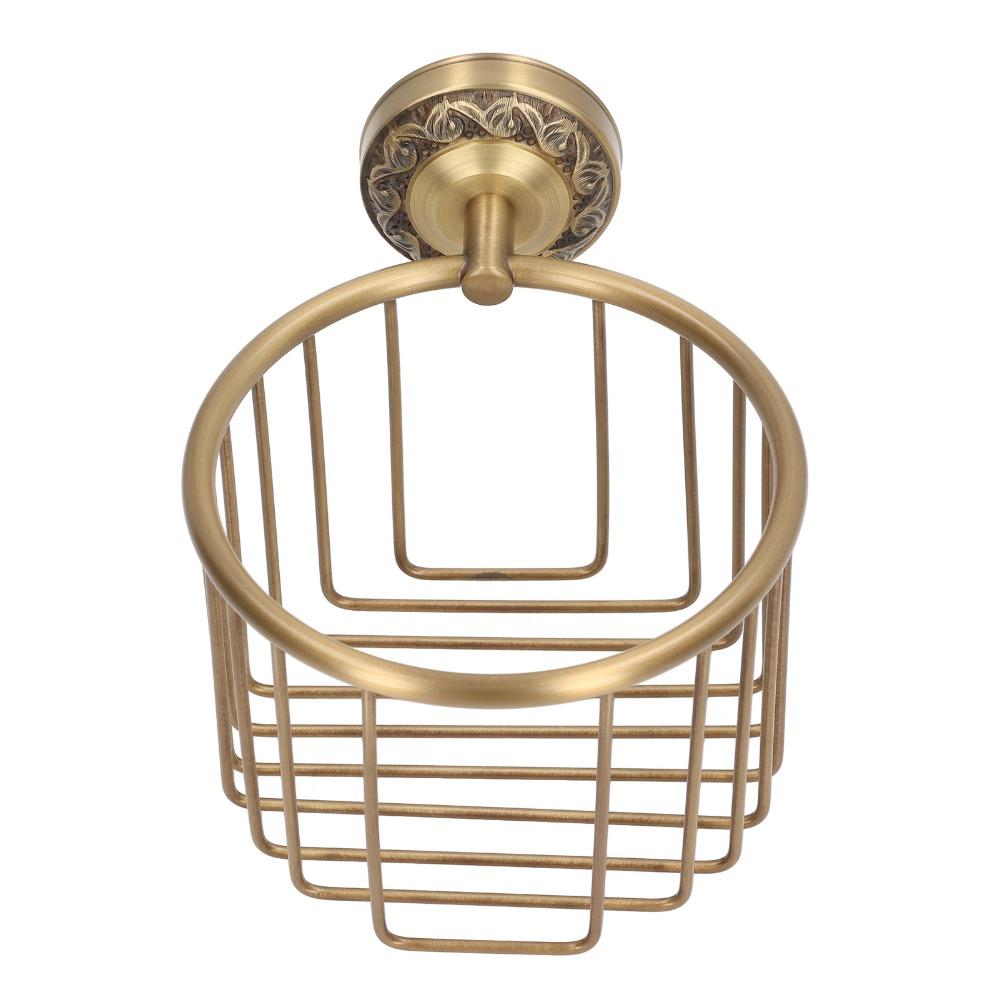 Copper Paper Towel Rack Brass Toilet Paper Holder Paper Holder Basket Bathroom Organization