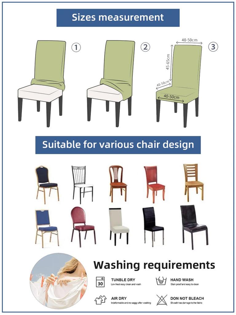 1PC Printing Elastic Dining Chair Cover Stretch Seat Case Slipcovers Chair Covers for Dining Room Wedding Hotel Banquet Office