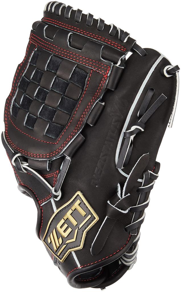 ZETT Neo Status Youth Baseball Glove by Sosuke Black Size L (Softball) Genda, Right-Handed Throw, (1900), (BJGB70320)