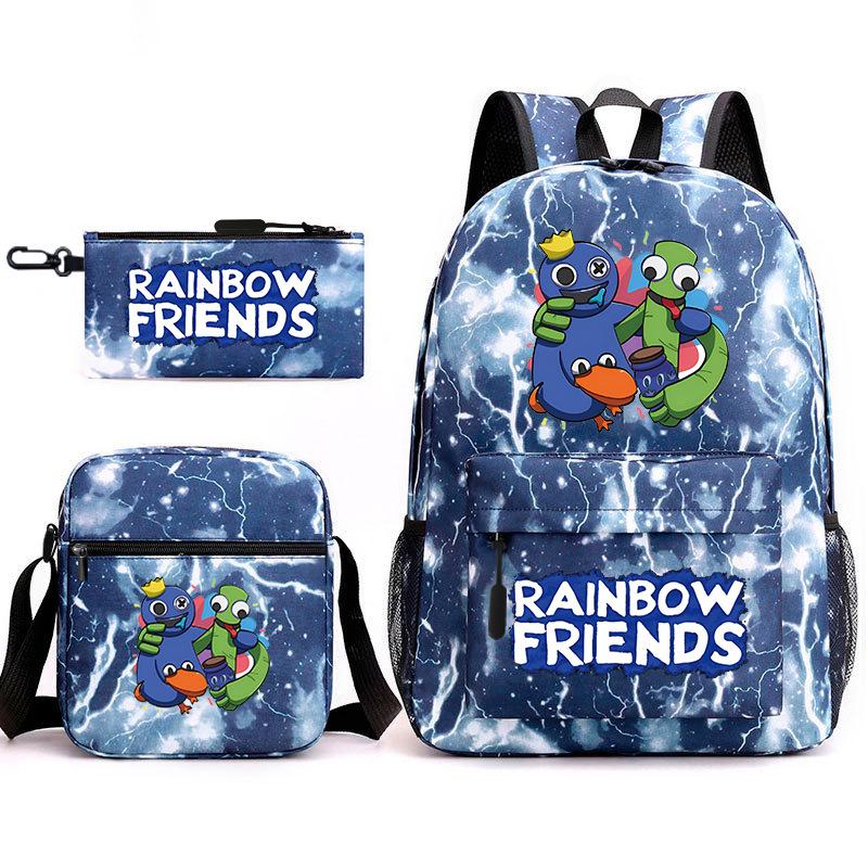 Rainbow Friends Gra Rainbow Friends Plecak Szkoła Podstawowa Torba Szkolna Gwiazda Zestaw Trzech Sztuk