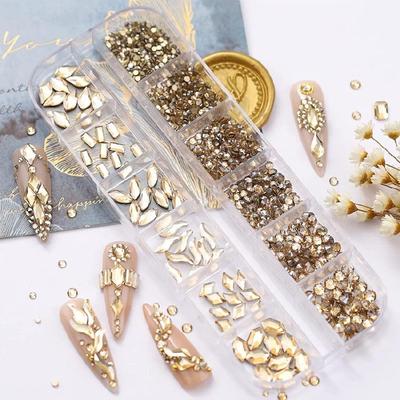 Colorful Nail Rhinestones Gems Art Diamante Fashion Glitter Jewels Multi Shapes