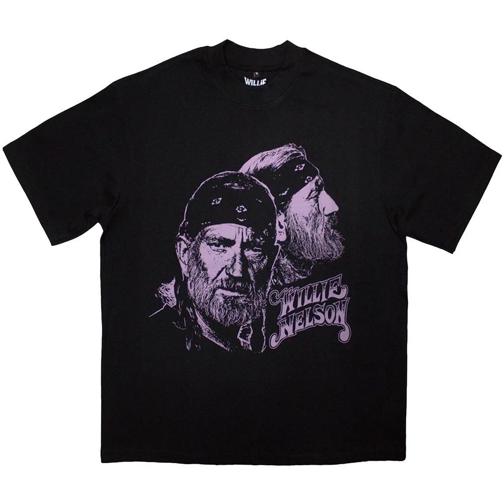 Willie Nelson Oversized T-Shirt: Purple Graphic (Black) OFFICIAL NEW 3XL