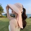 Summer Wide Brim Bucket Hat Empty Top Neck Cover Cap New Women Sun Hat  Outdoor