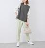 ROPE PICNIC Woven Fabric Combination Gray Women's Pullover, (07)
