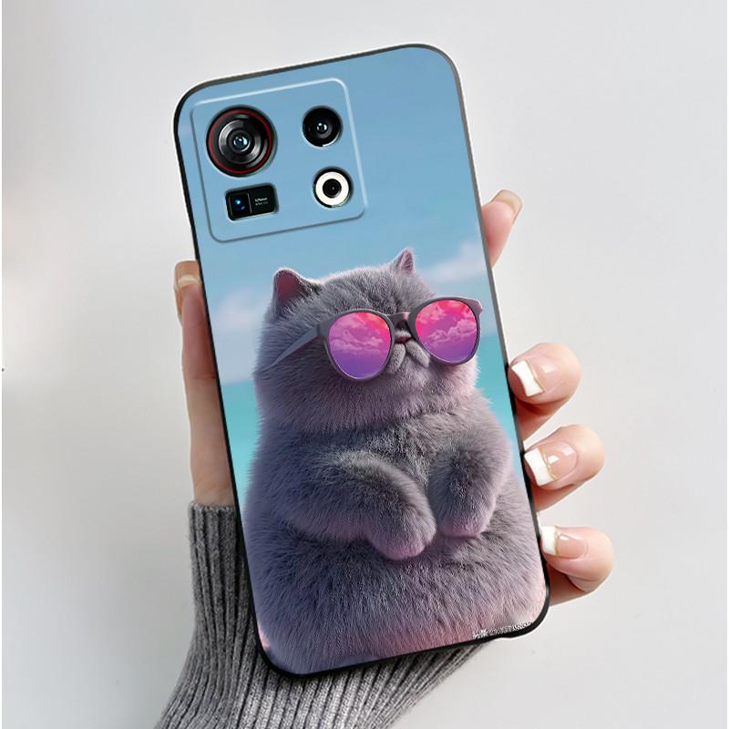 Casing For ZTE Nubia Z40S Pro Case Aesthetic Luxury Cute Cool Boy Girl Cover Black Matte Soft TPU Silicone Shockproof Phone Case
