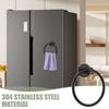 Stainless Steel Magnetic Towel Holder Versatile Rust Resistant Towel Hanging Ring Round Towel Hanger for Kitchen Bathroom