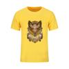 Hip Hop Cotton T Shirts For Mens Discount Beadwork Great Horned Owl Mandala T