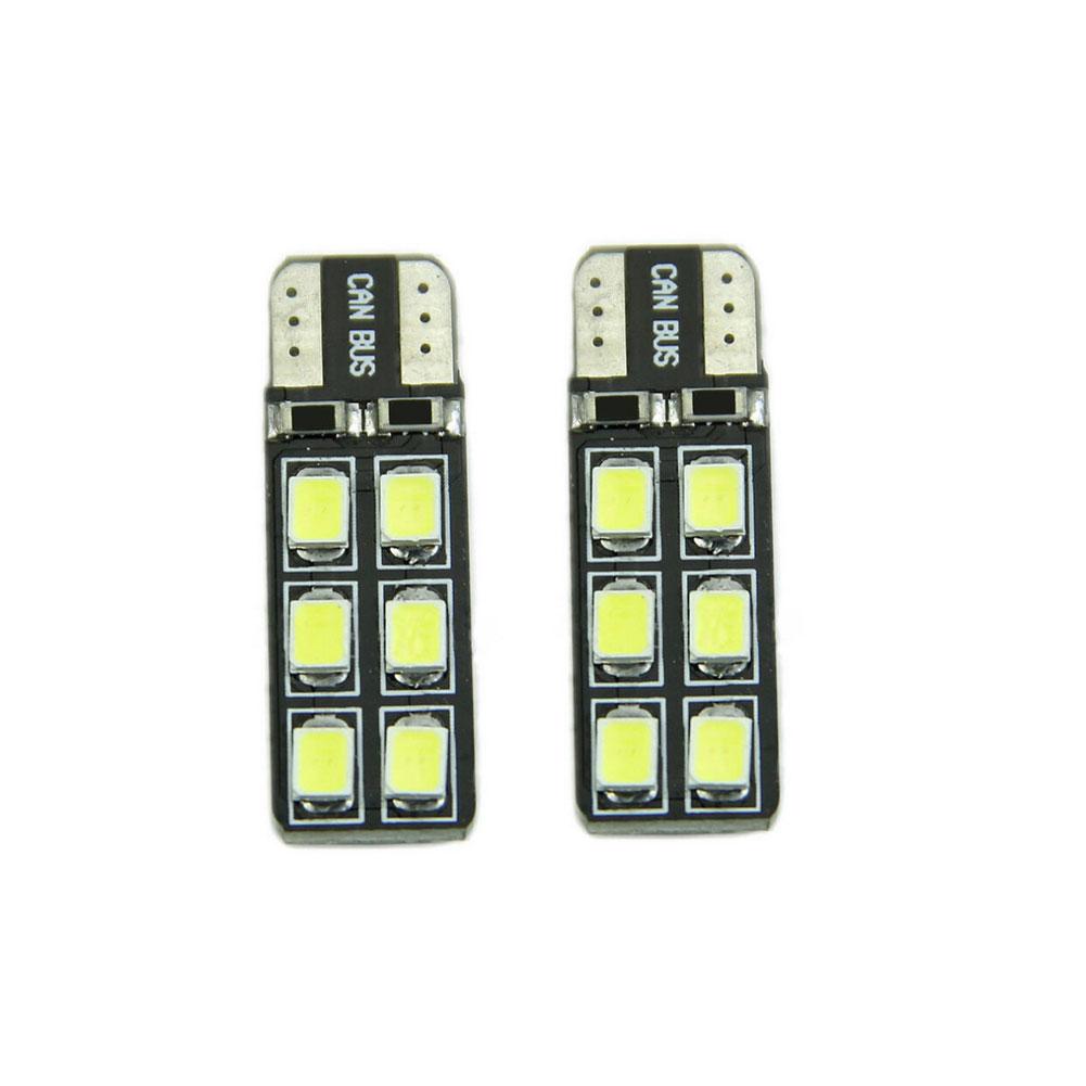1 Pair T10 Decoding Light Car Led W5w Width Lamp Bulb 2835-12smd Outline Light Interior Parts